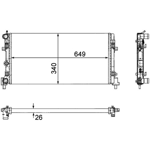 Kühler motorkühlung mahle - motorkühlung,