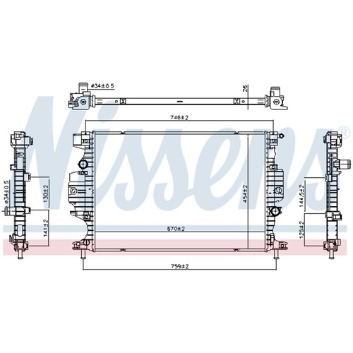 Kühler motorkühlung nissens - motorkühlung,